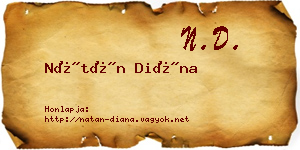 Nátán Diána névjegykártya